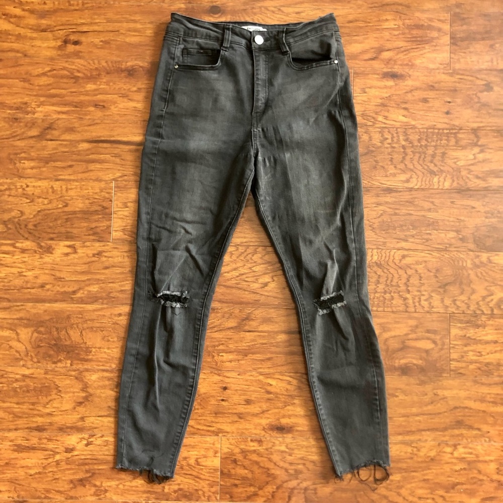 Distressed High Waisted Skinny Jeans